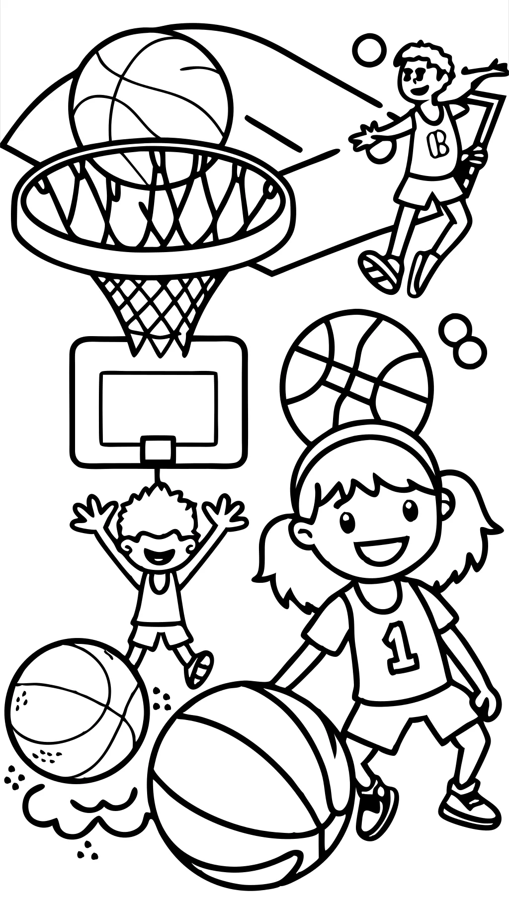 coloring pages basketball